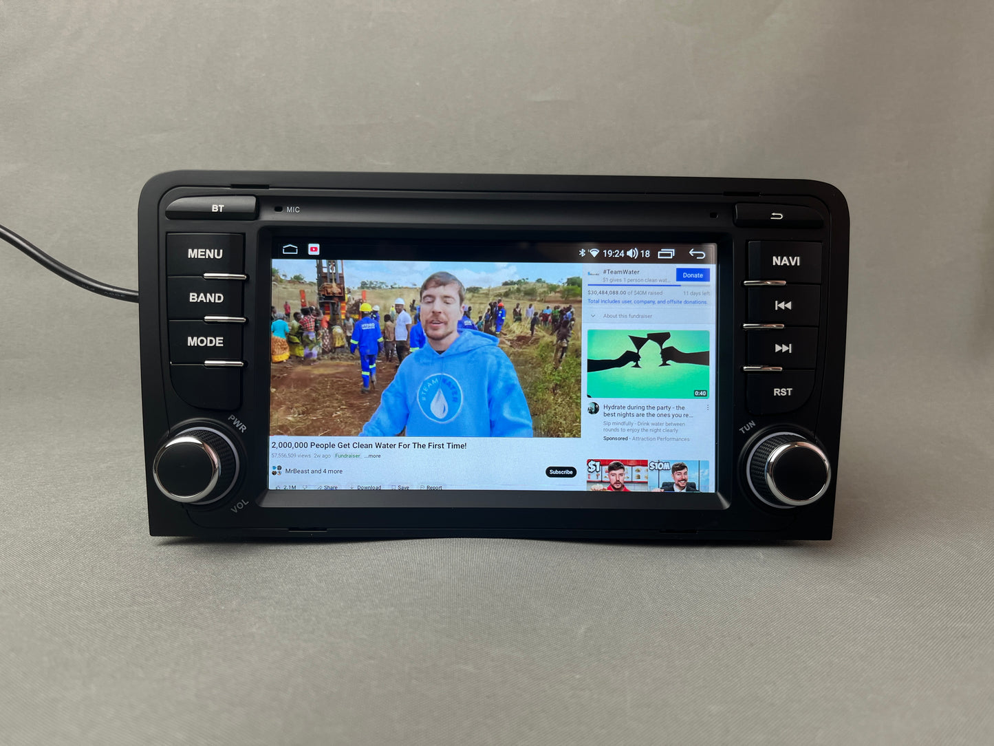 Audi A3 8P 2003 - 2012 Système de navigation Android Apple CarPlay