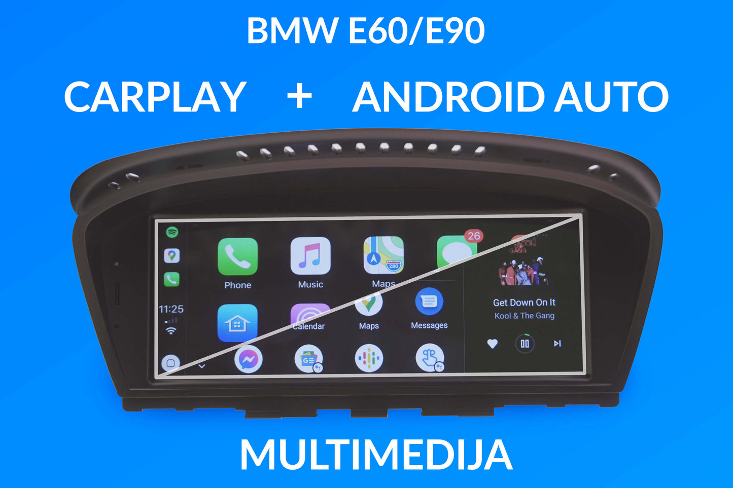 BMW E90 CIC 2004-2011 Apple Carplay + Android Auto Navigation E91 E92 E93