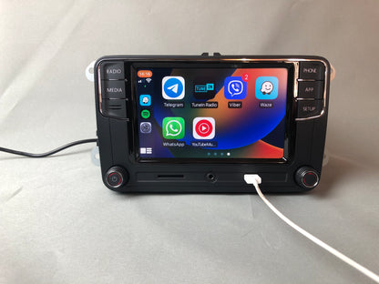 Volkswagen VW RCD 330 CarPlay und Android Autonavigationssystem Multimedia AUX GPS