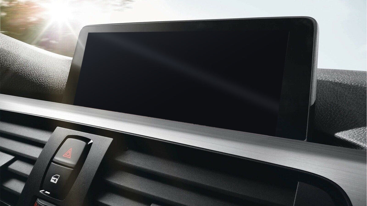 BMW dashboard screen showing Apple CarPlay